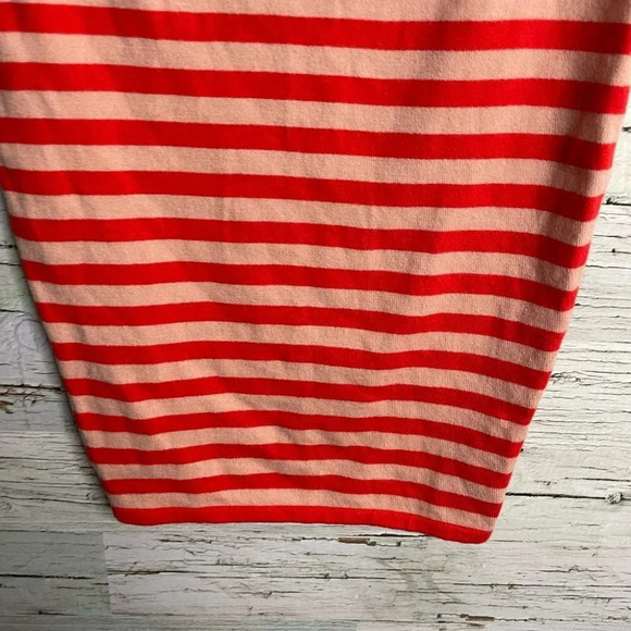 Skaist Taylor Striped Skirt Knit pencil cream  orange pink size small - Picture 5 of 8